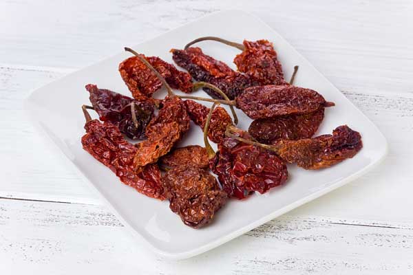 Capsicum Dried Indian chilies ghost peppers