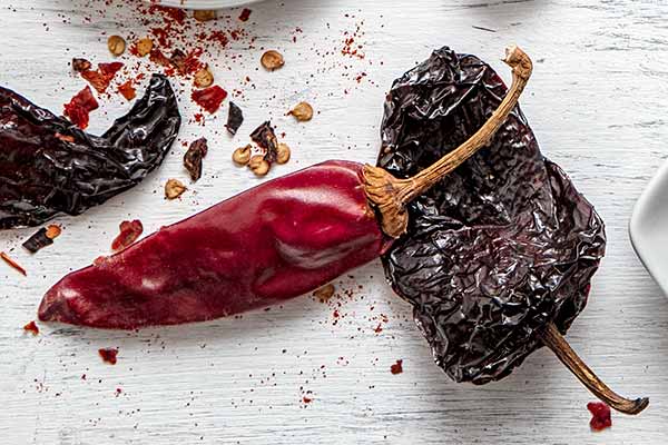 dried authentic Mexican chile capsicum chili peppers