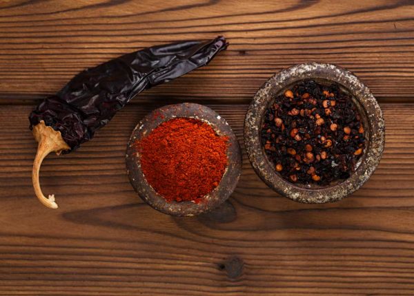 Capsicum Dried and powdered Mexican chipotle chile chili pepper